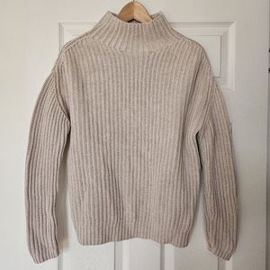 Gap Oatmeal Mock Neck Sweater Small